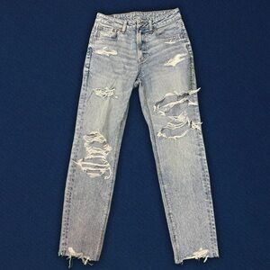 AE 2S Ripped Strigid Mom Jeans (new)